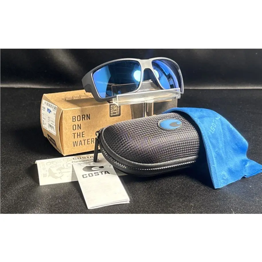 Costa Del Mar Reefton Pro Polarized Sunglasses Matte Black / Rose Glass 580G