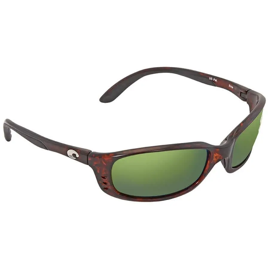 Costa Del Mar Brine Green Mirror Polarized Polycarbonate Men`s Sunglasses BR 10