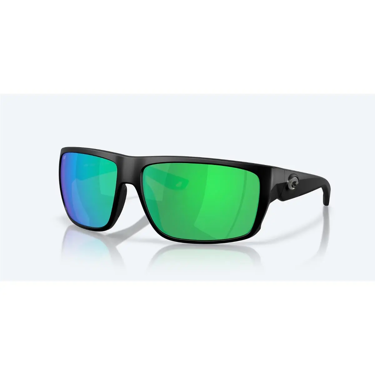 Fly Line Polarized Sunglasses Matte Black /green Mirror 580P by Costa Del Mar