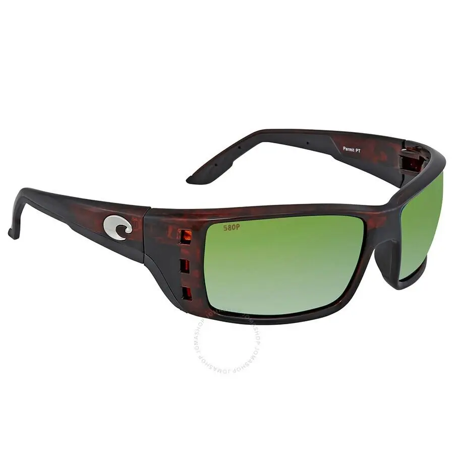 PT 10 Ogmp Permit Sunglasses Tortoise Green Mirror 580P Polarized by Costa Del Mar