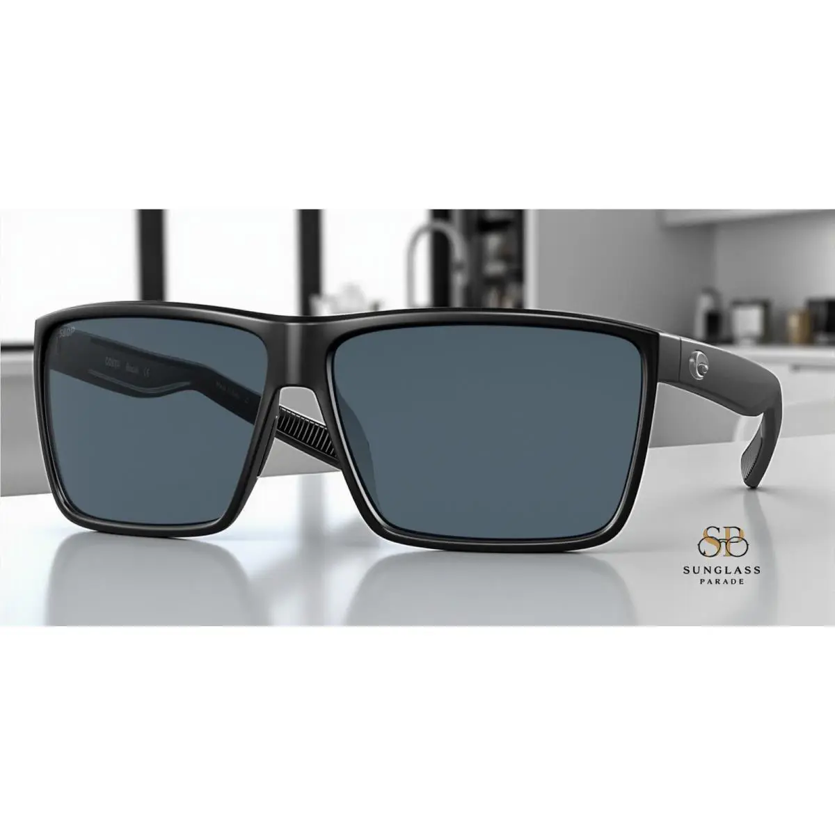 Costa Del Mar 6S9018 38 Rincon Matte Black Gray 63 mm Men`s Sunglasses - Frame: Black, Lens: Gray