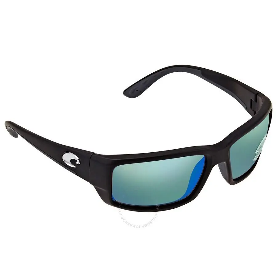 Costa Del Mar TF 11 Ogmglp Fantail Sunglasses Matte Black Green Mirror 580G 59mm