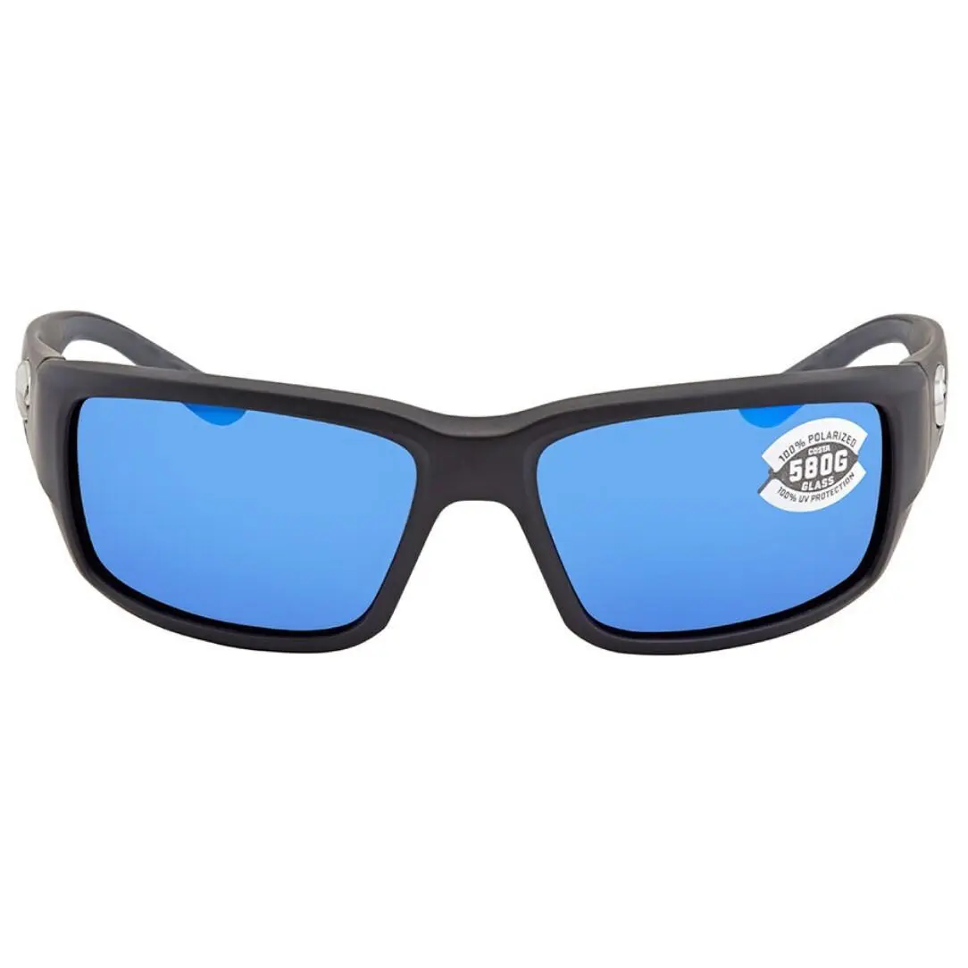 Costa Del Mar Fantail Sunglasses Matte Black/blue Mirror 580Glass