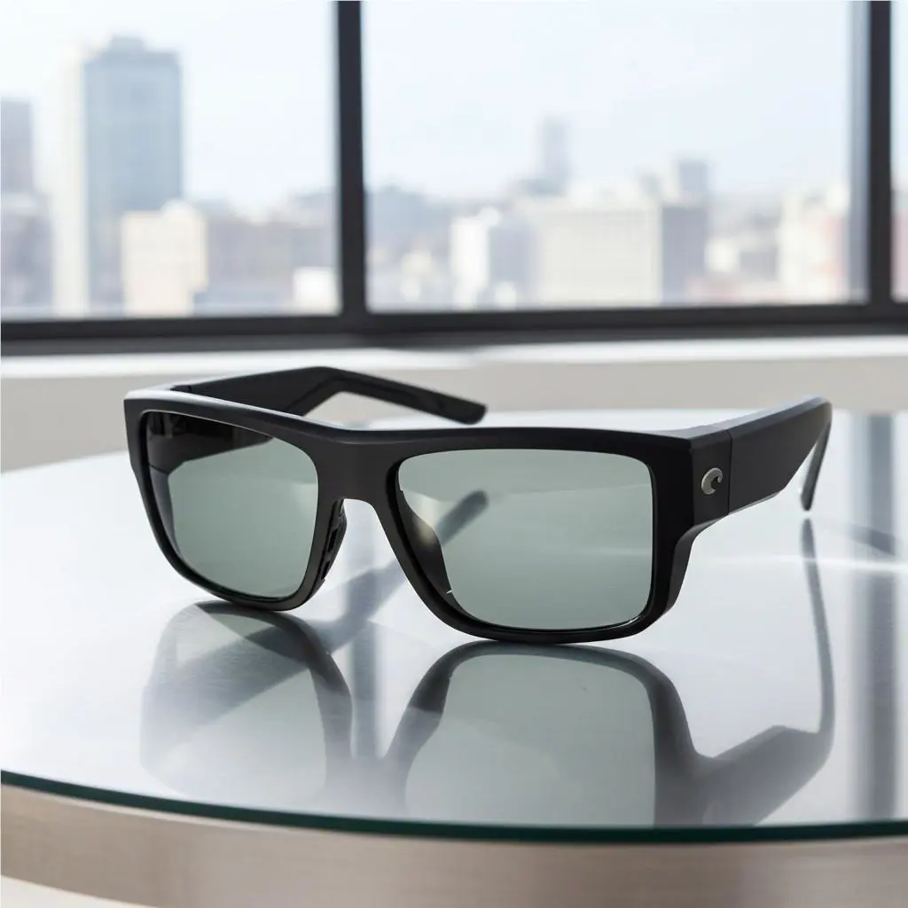Costa Del Mar Sunglasses Taxman Matte Black Frame Gray 580 Glass Lens