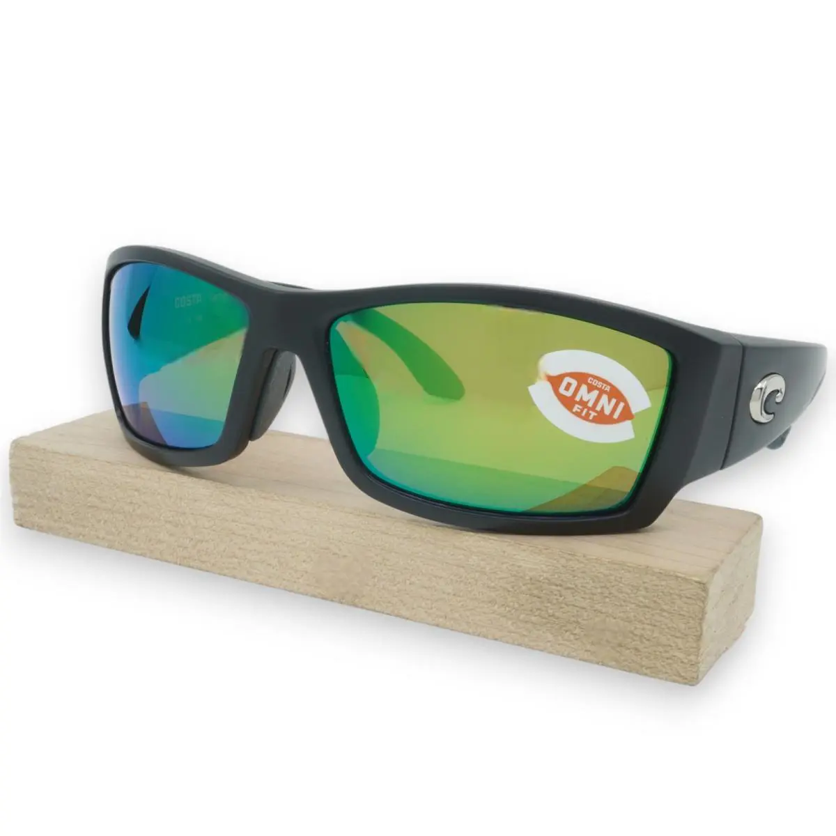 CB11GFOGMP Mens Costa Corbina Polarized Sunglasses - Frame: Black, Lens: Green