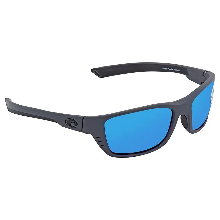 Costa Del Mar Wtp 98 Obmglp Whitetip Sunglasses Matte Gray Blue Mirror 580G 58mm - Frame: Gray, Lens: Blue