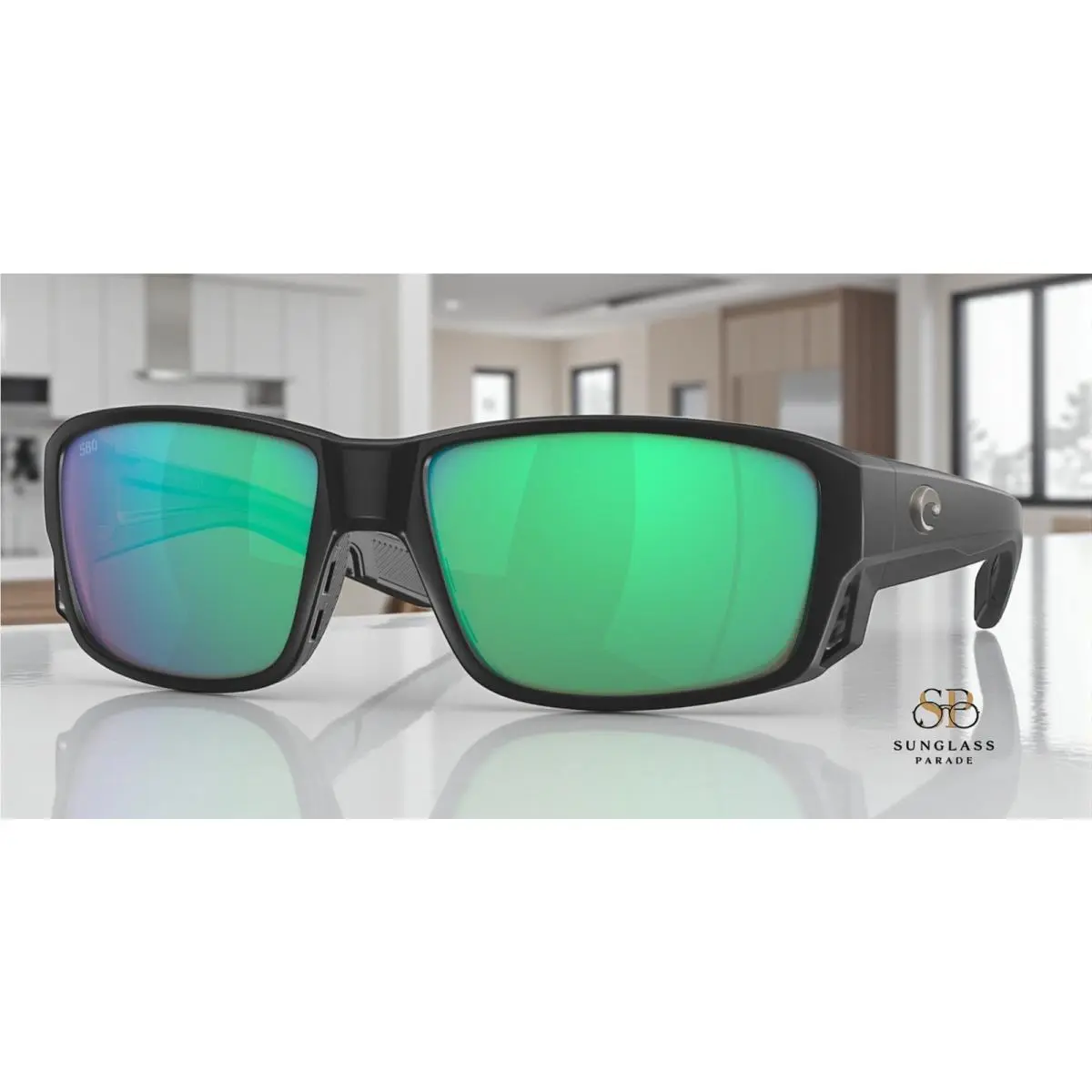 Costa Del Mar Tuna Alley Pro Polarized Sunglasses Matte Tortoise/green Glass
