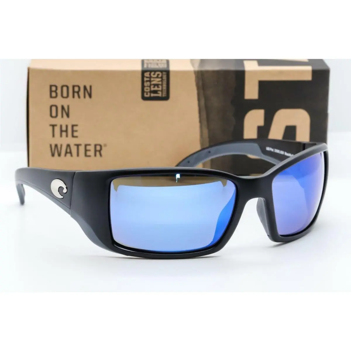 Costa Del Mar Blackfin Sunglasses Black / Blue Mirror 400G Polarized Glass Lens - Frame: Black, Lens: Blue, Manufacturer: Black / Blue Mirror 400G