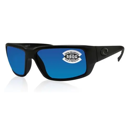Fantail Blackout Frame Blue Mirror 580 Glass Polarized Lens by Costa Del Mar