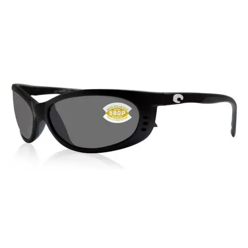 Costa Del Mar Sunglasses Fathom Black Frame Gray 580 Plastic Polarized Lens