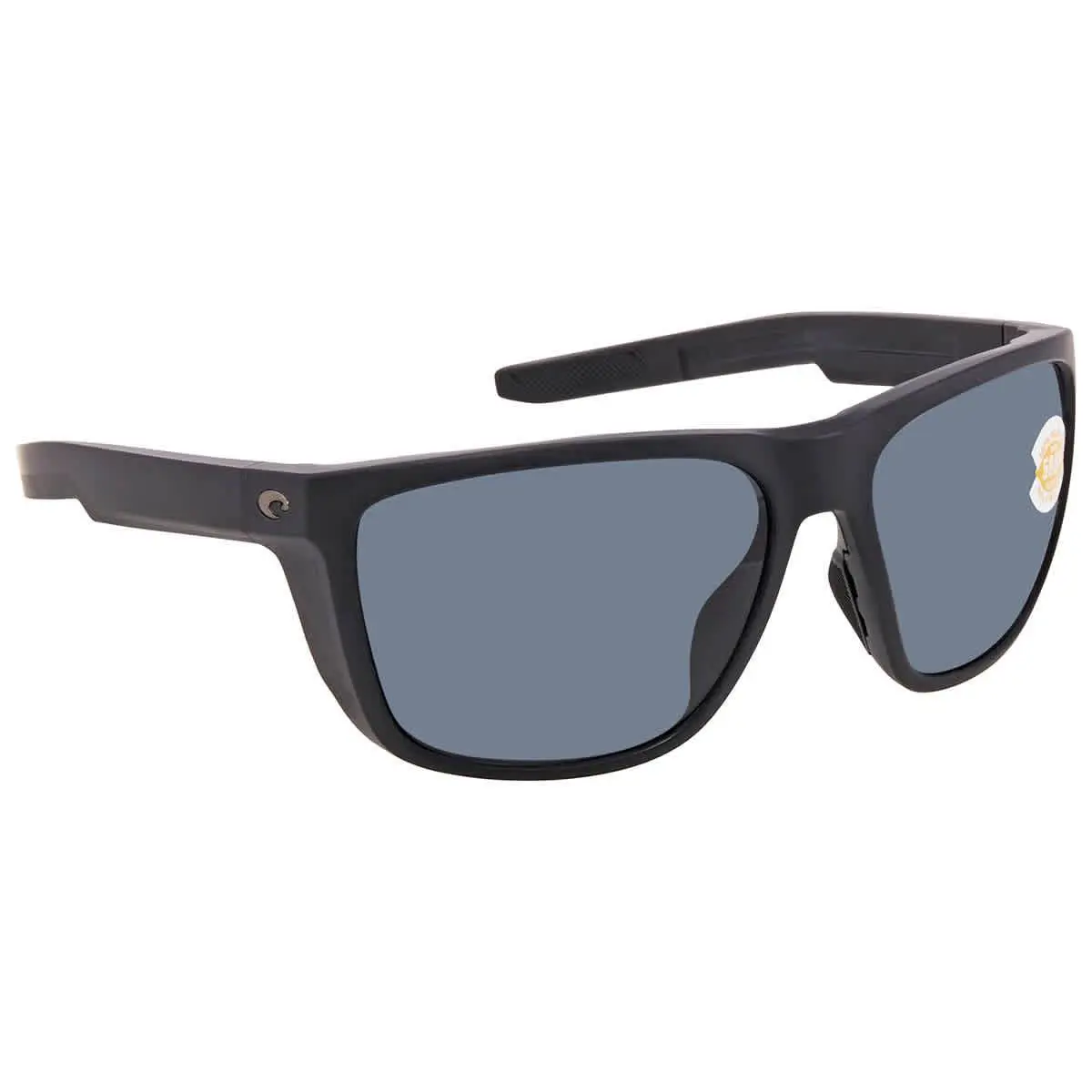 Costa Del Mar Ferg Grey Polarized Polycarbonate Square Men`s Sunglasses 6S9002 - Black, Frame: Black, Lens: Gray