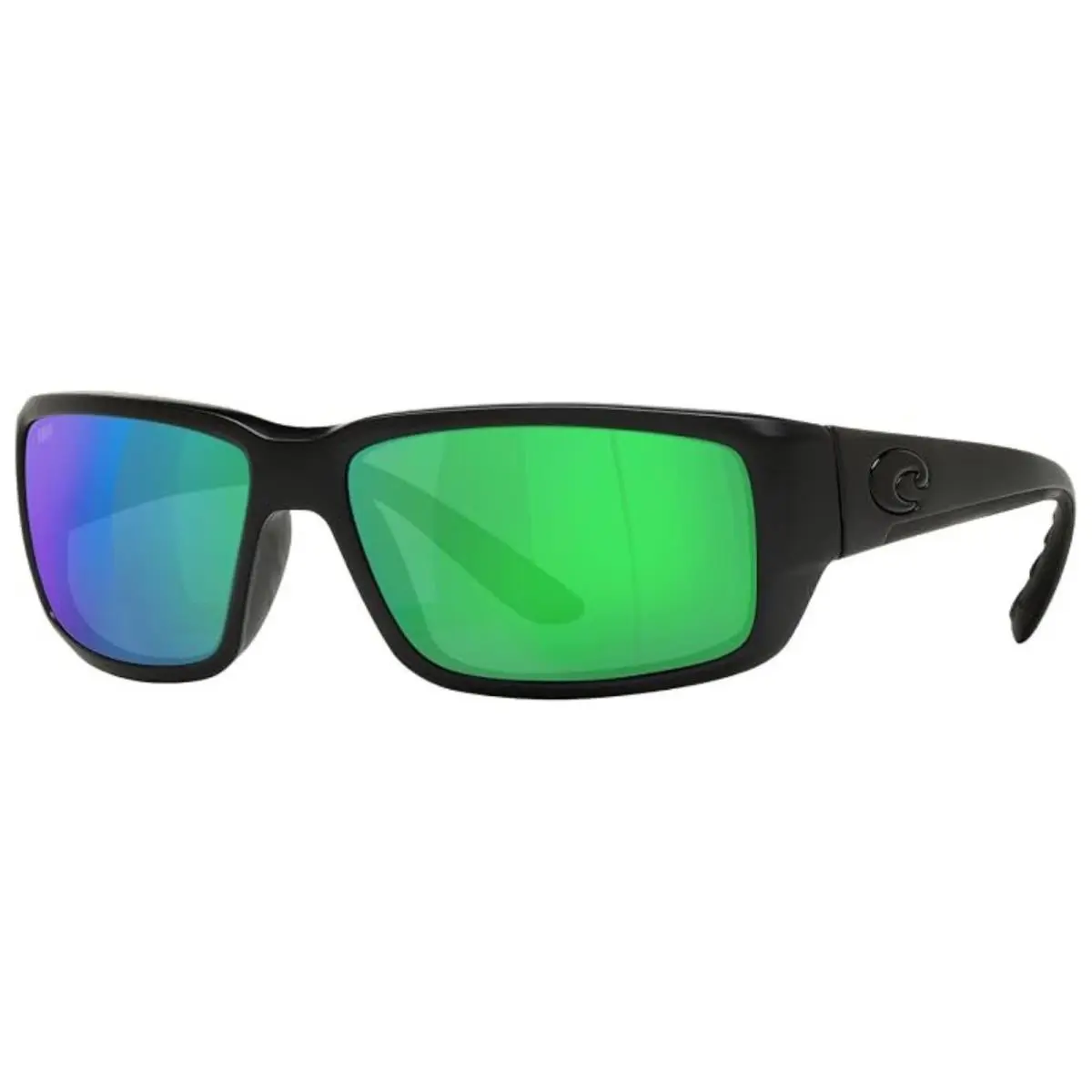 Costa Del Mar Fantail Polarized Sunglasses Blackout Frame Green Mirror