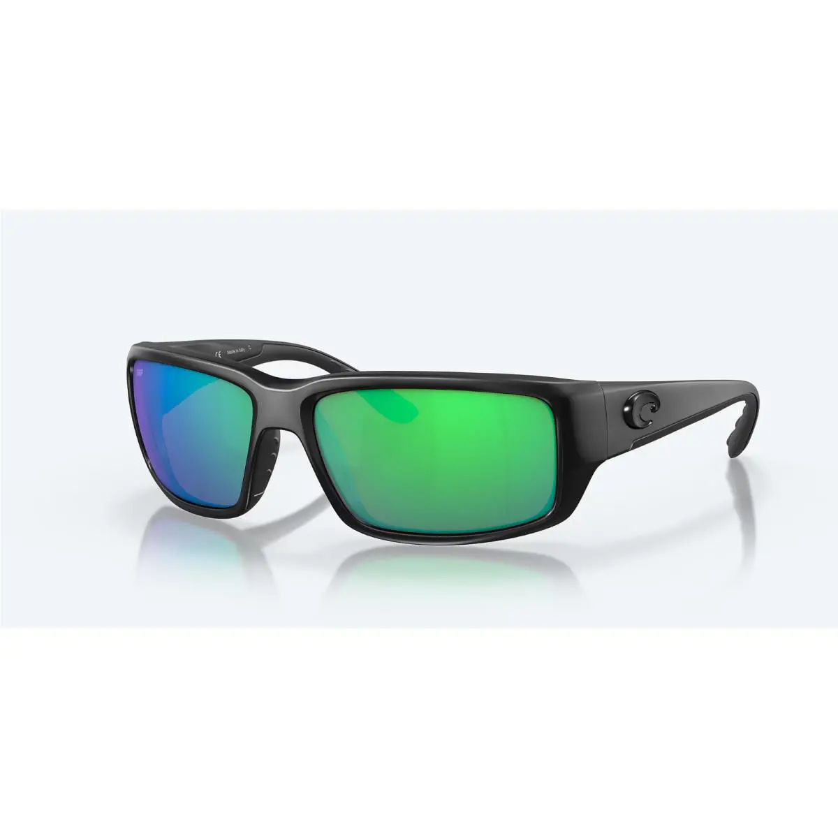 Costa Del Mar Fantail Sunglasses Black Blackout/polarized Green Mirror 580P 59mm - Frame: Black, Lens: Green