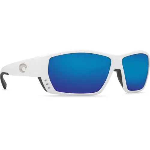 Costa Del Mar Sunglasses Tuna Alley TA25 Obmglp White Frame/blue Glass 580G Lens - Frame: White, Lens: Blue