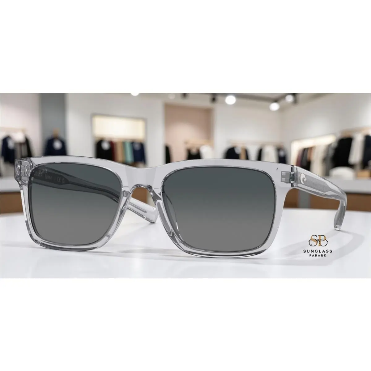 Costa Del Mar 6S2003 20 Tybee Crystal Gray Grad Polarized 52 Men`s Sunglasses