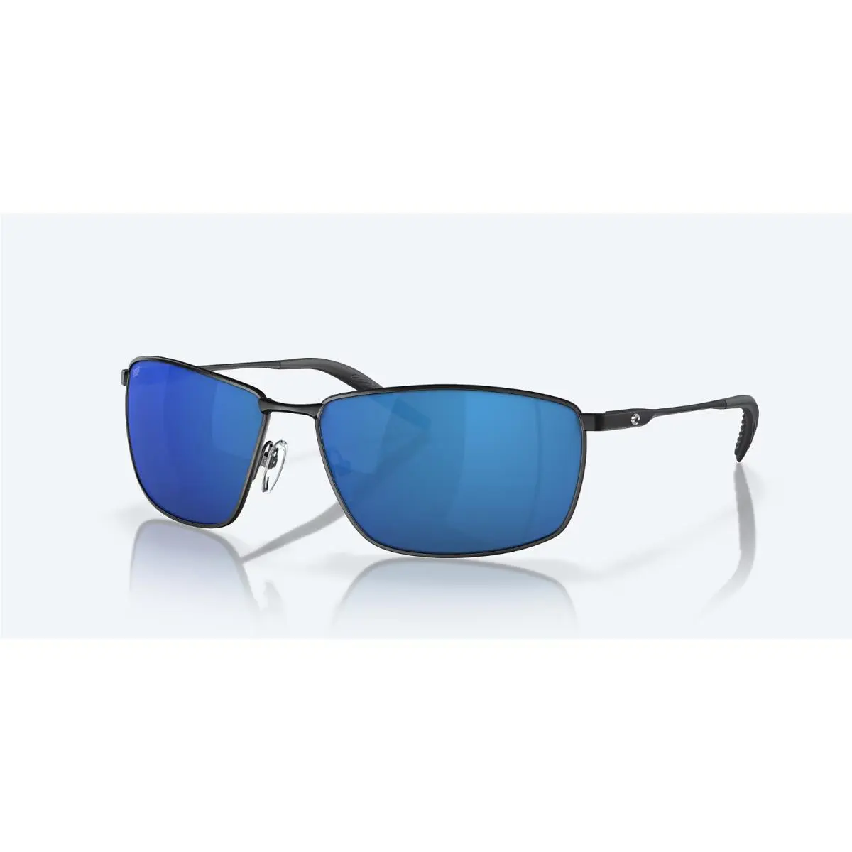 Costa Del Mar Sunglasses Turret Matte Black / Blue Mirror Polarized 580P Lens - Frame: Black, Lens: Blue