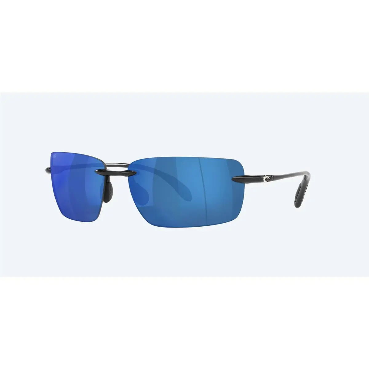 Sunglasses Gulf Shore Shiny Black Blue Mirror 580P Polarized Lens by Costa Del Mar