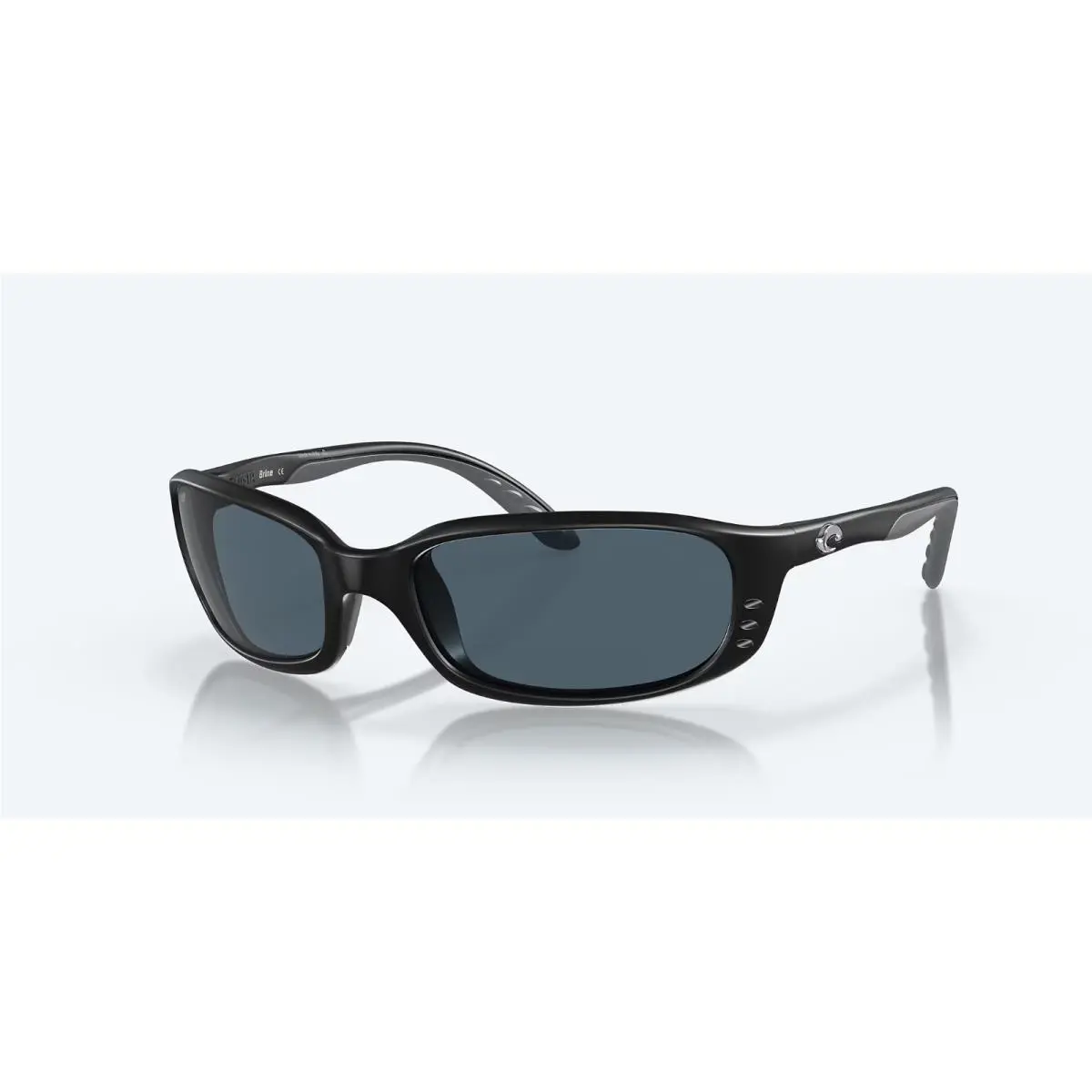 Costa Del Mar Sunglasses Brine Matte Black / Grey Polarized 580P Plastic Lens - Frame: Matte Black, Lens: Grey