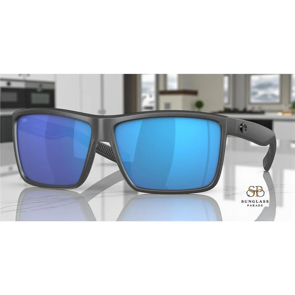 Costa Del Mar 6S9016 24 Rinconcito Matte Gray Blue Mirror 60 mm Men`s Sunglasses