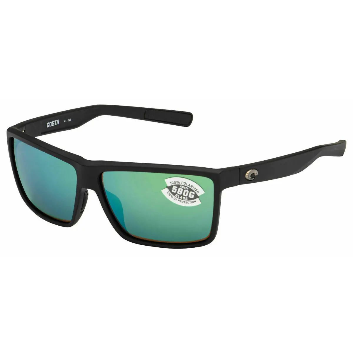 Costa Del Mar Rinconcito Matte Black / Green Mirror 580G Lenses RIC11OGMGLP - Frame: Matte Black, Lens: Green Mirror 580G