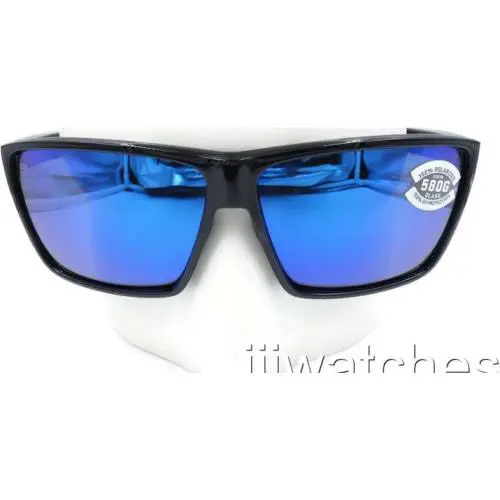 Costa Del Mar Rincon Shiny Black Blue Mirror 580G Sunglasses 06S9018 90183363
