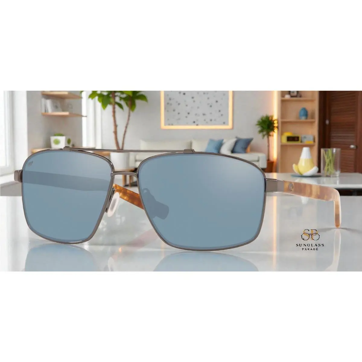 Costa 6S4009 12 Flagler 212 Dusk Gray 57mm Women`s Polarized Sunglasses 580P