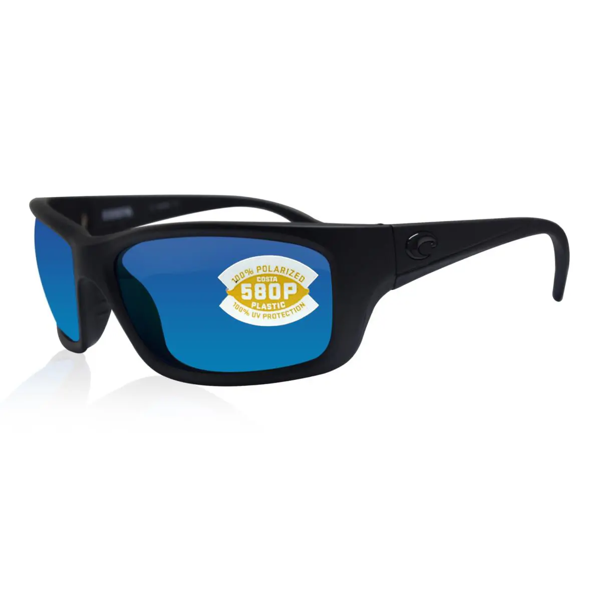 Costa Del Mar Jose Blackout Frame Blue Mirror 580 Plastic Polarized Lens