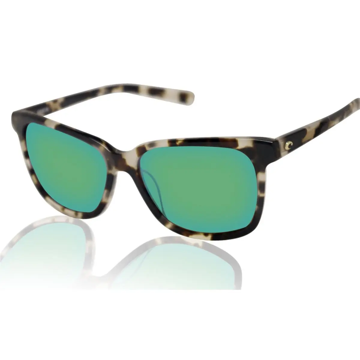 Costa Del Mar May Shiny Tiger Cowrie Green Mirror 580 Glass Polarized Lens