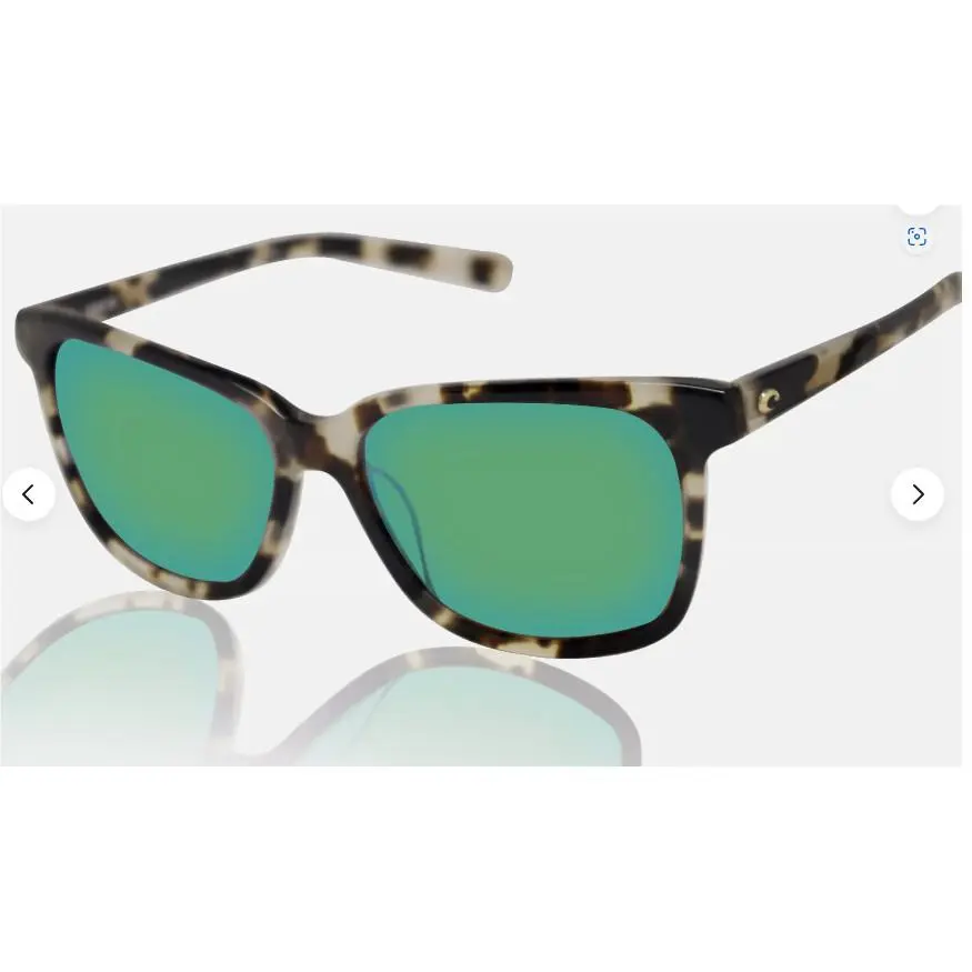 Costa Del Mar May Shiny Tiger Cowrie Green Mirror 580G Glass Polarized Lens