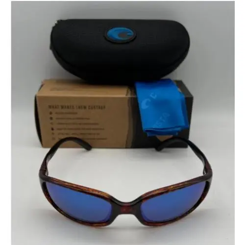 Brine Polarized Sunglasses Tortoise / Blue Mirror Glass 580G by Costa Del Mar