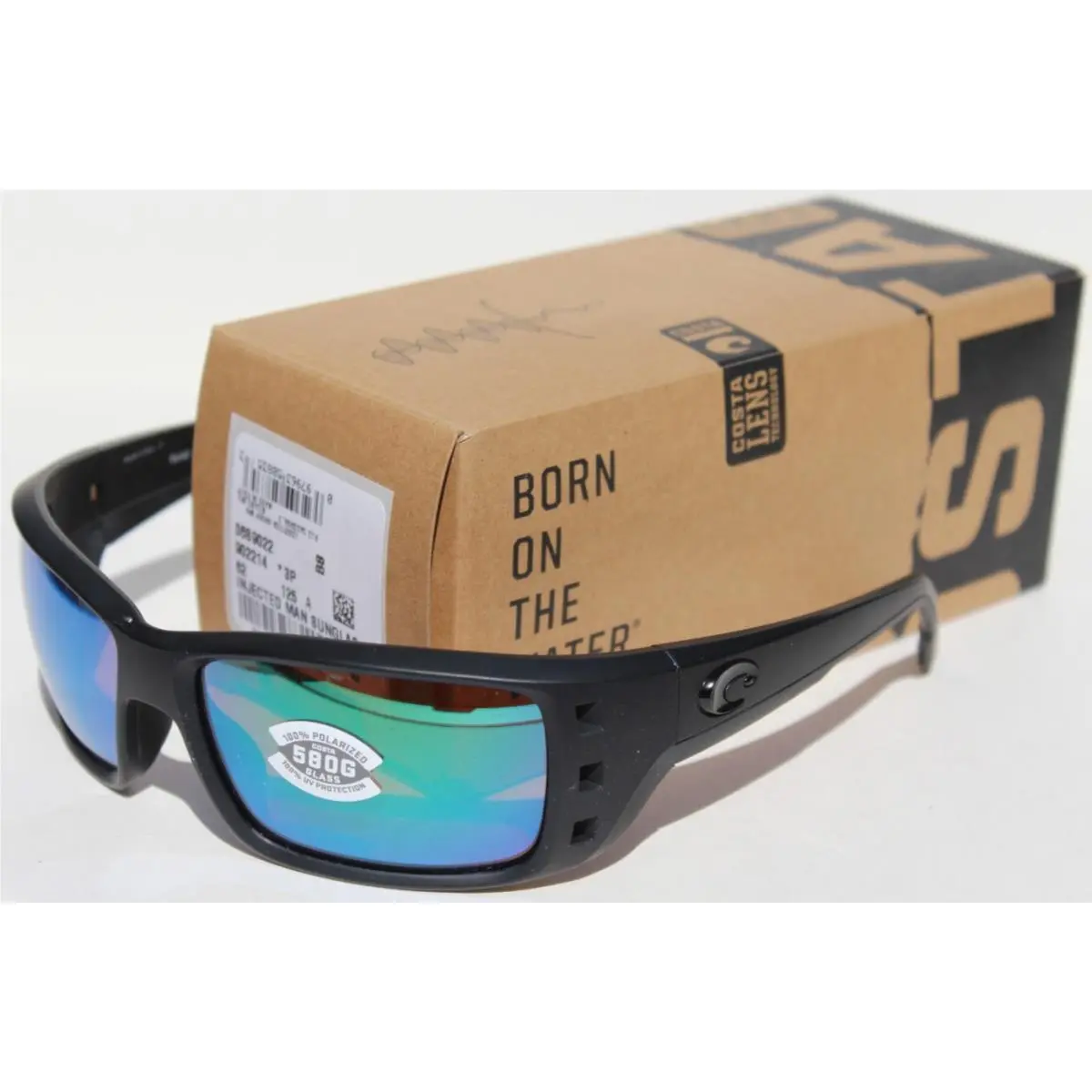 Costa Del Mar Permit Polarized Sunglasses Blackout/green Mirror 580G Rare - Frame: Black, Lens: Green