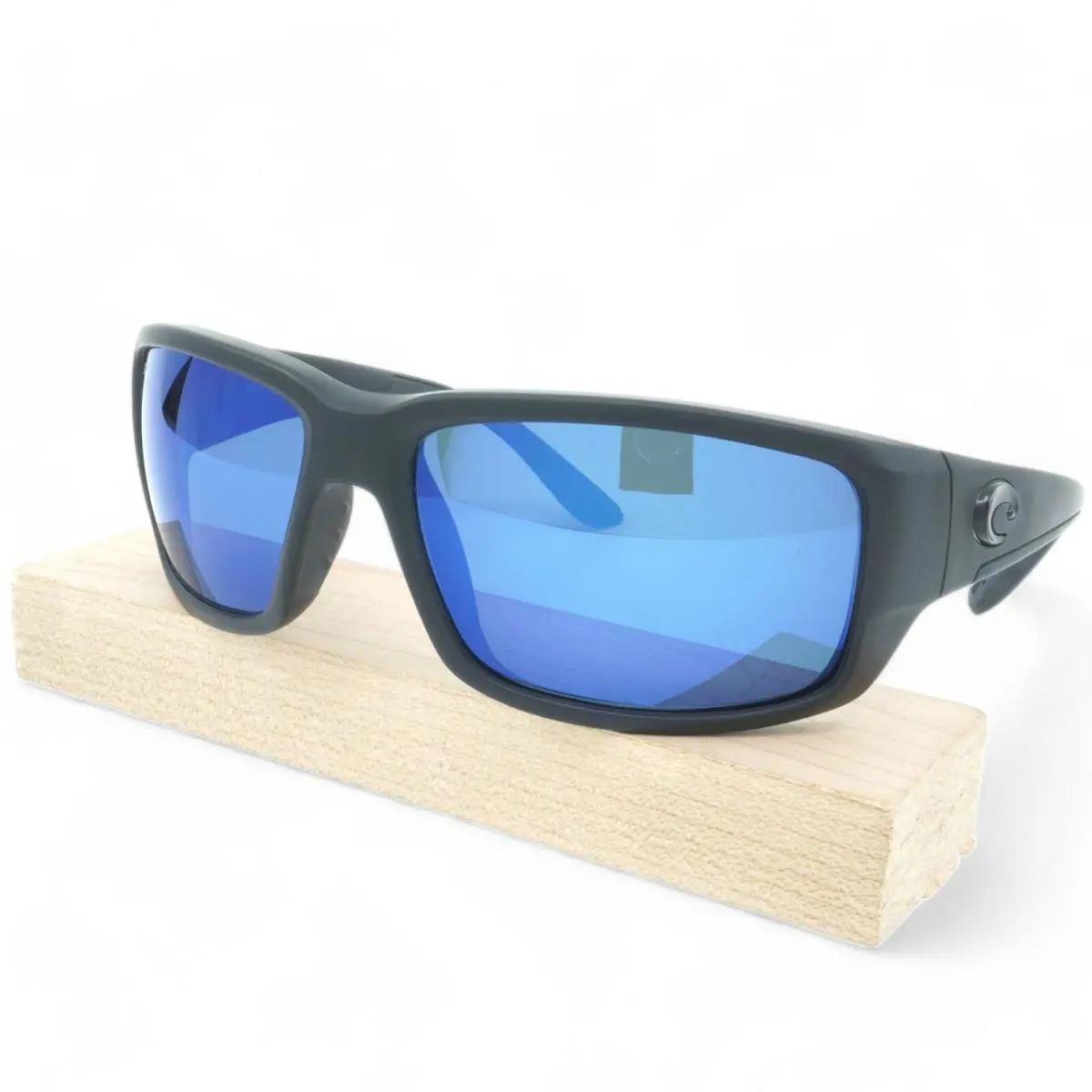 Costa Del Mar Fantail Polarized Sunglasses Black/blue Mirror 580P - Frame: Black, Lens: Blue