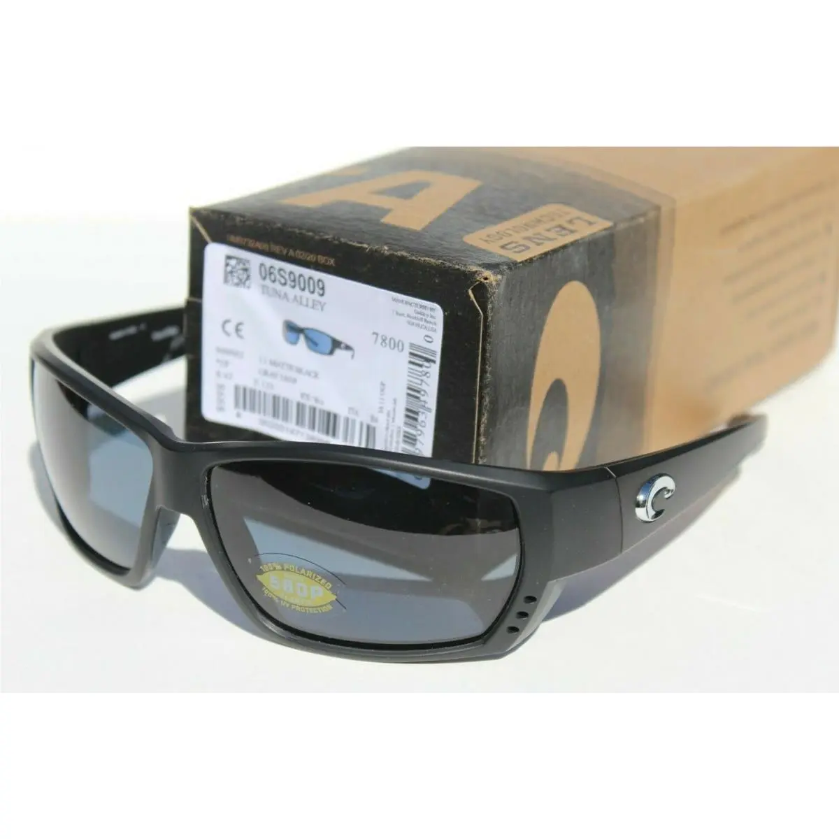 Costa Del Mar Tuna Alley 580 Polarized Sunglasses Matte Black/gray 580P - Frame: Black, Lens: Gray