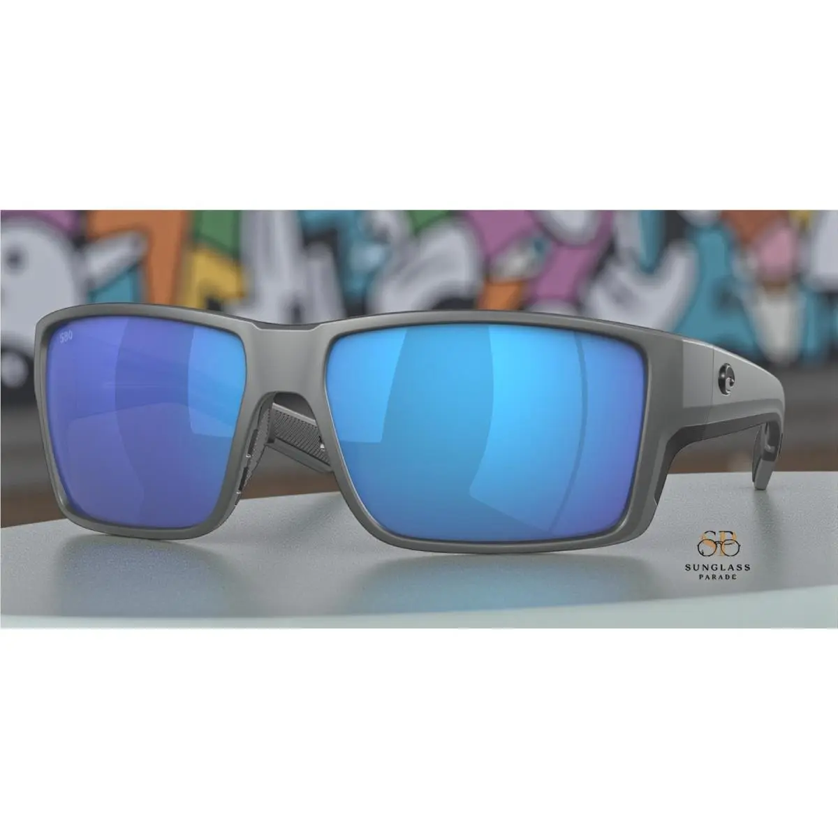 Costa Del Mar 6S9080 07 Reefton Pro Gray Blue Mirror 63 mm Men`s Sunglasses