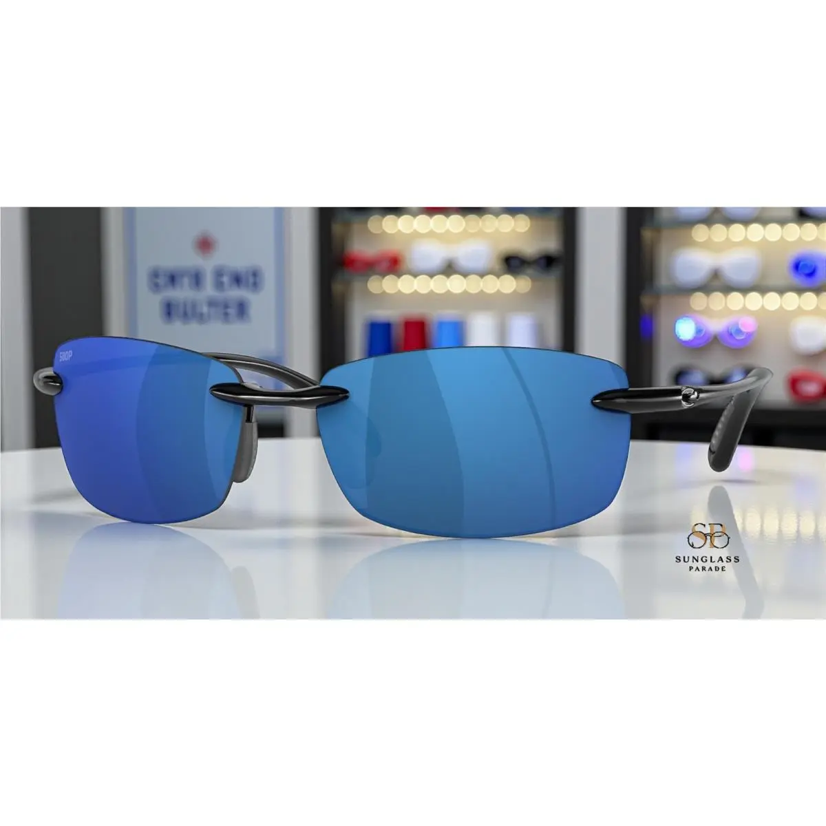 Costa Del Mar 6S9071 05 Ballast Shiny Black Blue Mirror 60 mm Men`s Sunglasses