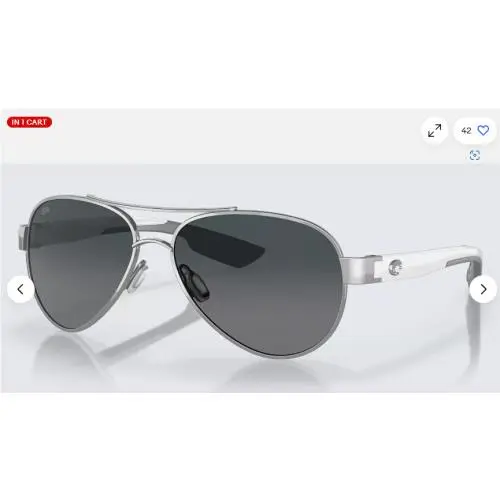 Costa Del Mar Loreto Palladium / Gray Gradient Polarized Glass 580G