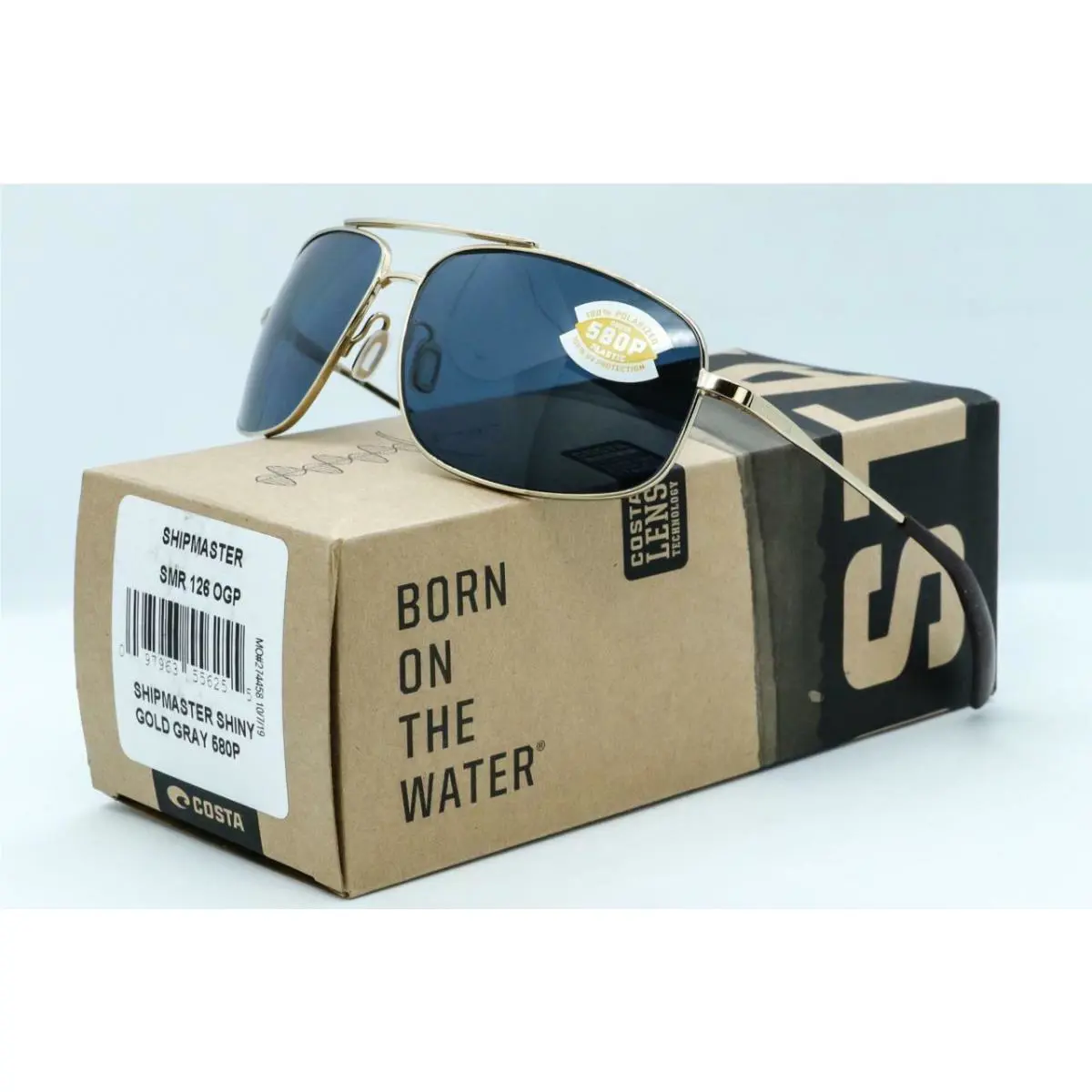 Costa Del Mar Shipmaster Sunglasses Gold Frame / Gray 580P Polarized Lens