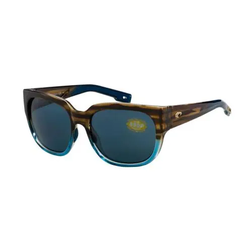 Costa Del Mar Women`s Waterwoman 58mm Wahoo Polarized Sunglasses COS06S90041358 - Frame: Brown, Lens: Gray, Other Frame: Shiny Wahoo