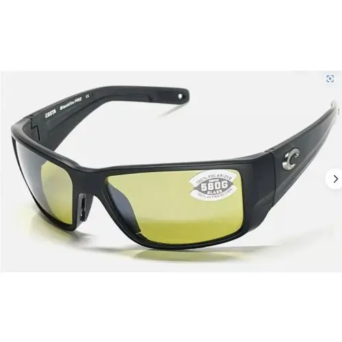 Costa Del Mar Blackfin Pro Black Sunrise Silver Mirror Glass 580G Lens