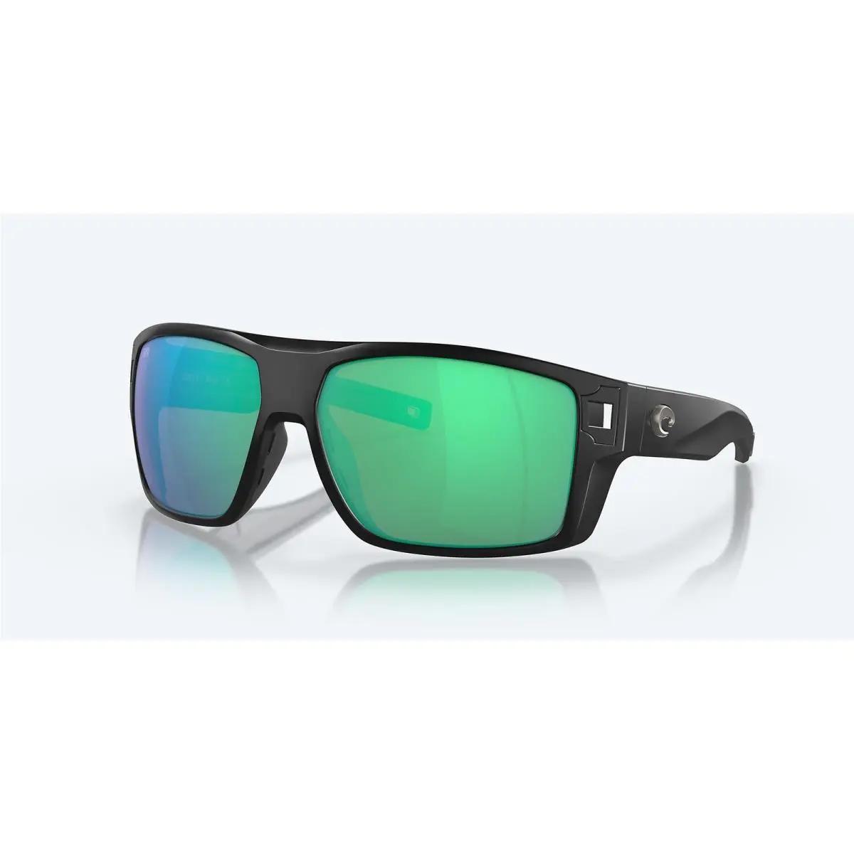 Costa Del Mar Diego Matte Black/green Mirror Polarized 580G 62mm XL Sunglasses