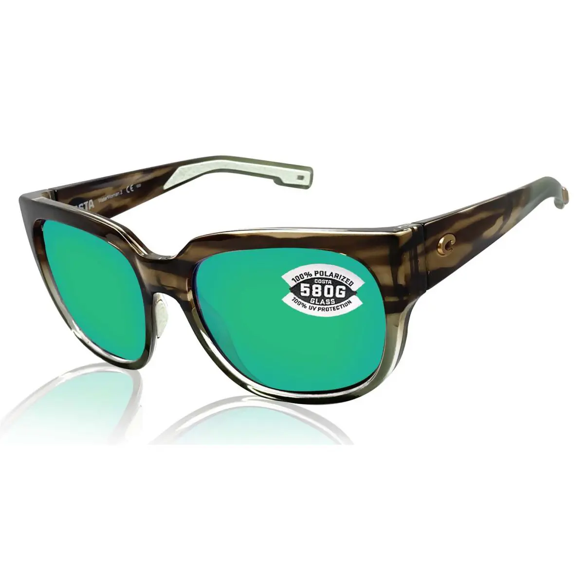 Costa Del Mar Sunglasses Waterwoman 2 Ocean Jade Green Mirror 580 Glass Lens
