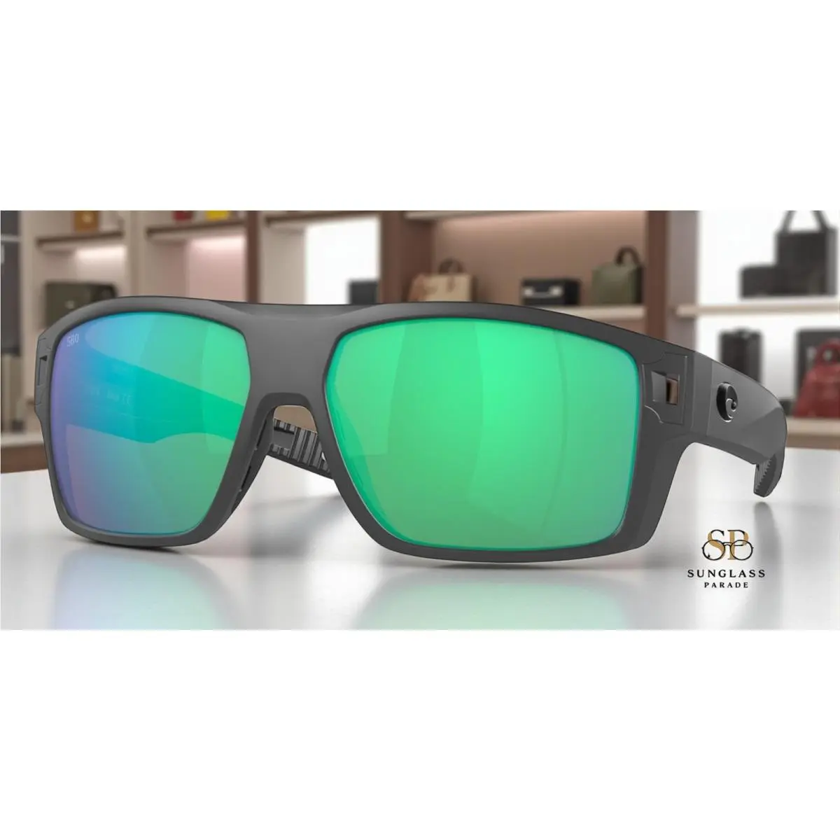 Costa Del Mar 6S9034 08 Diego Matte Gray Green Mirror 62 mm Men`s Sunglasses