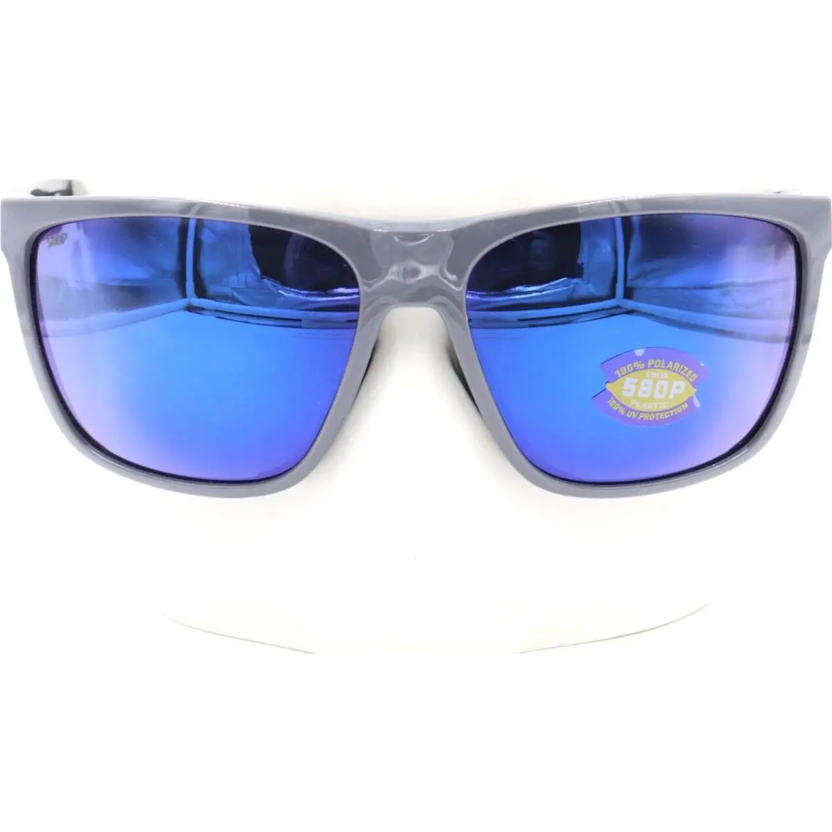 Costa Del Mar Ferg XL Shiny Gray Blue 580P Sunglasses 06S9012 90121162