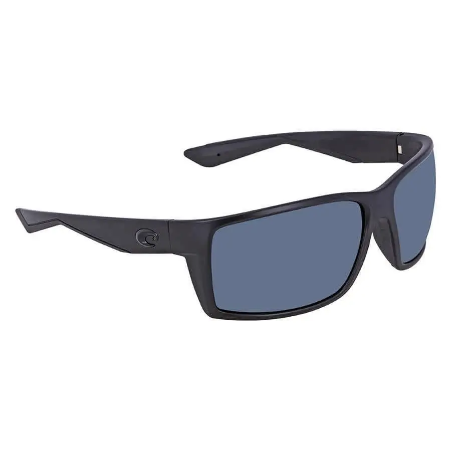 Costa Del Mar Reefton Gray Polarized Polycarbonate Men`s Sunglasses Rft 01 Ogp - Black, Frame: Black, Lens: Gray