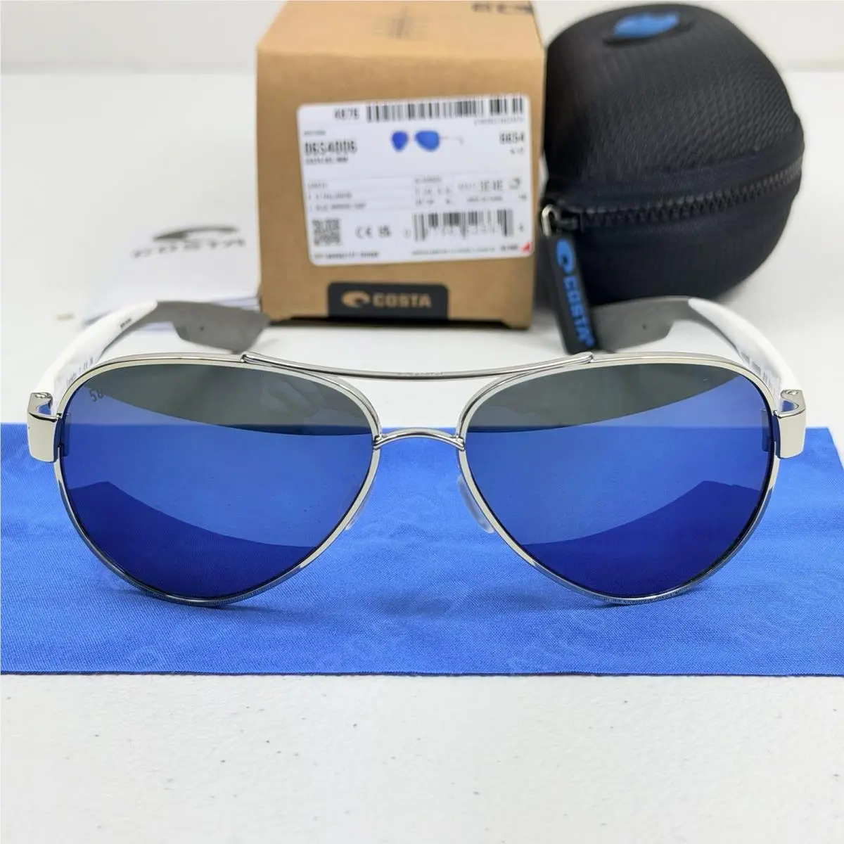 Loreto Aviator 06S4006 Palladium Blue Mirror 580P Polarized by Costa Del Mar