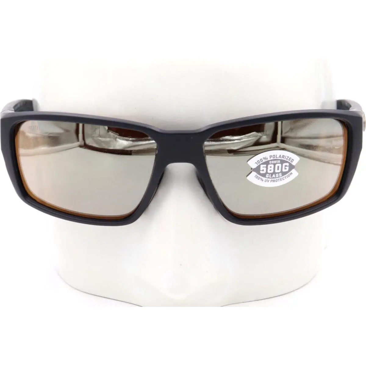 Costa Del Mar Fantail Pro Matte Black Copper 580G Sunglasses 06S9079 90790360 - Frame: 11 matte black, Lens: Copper / silver