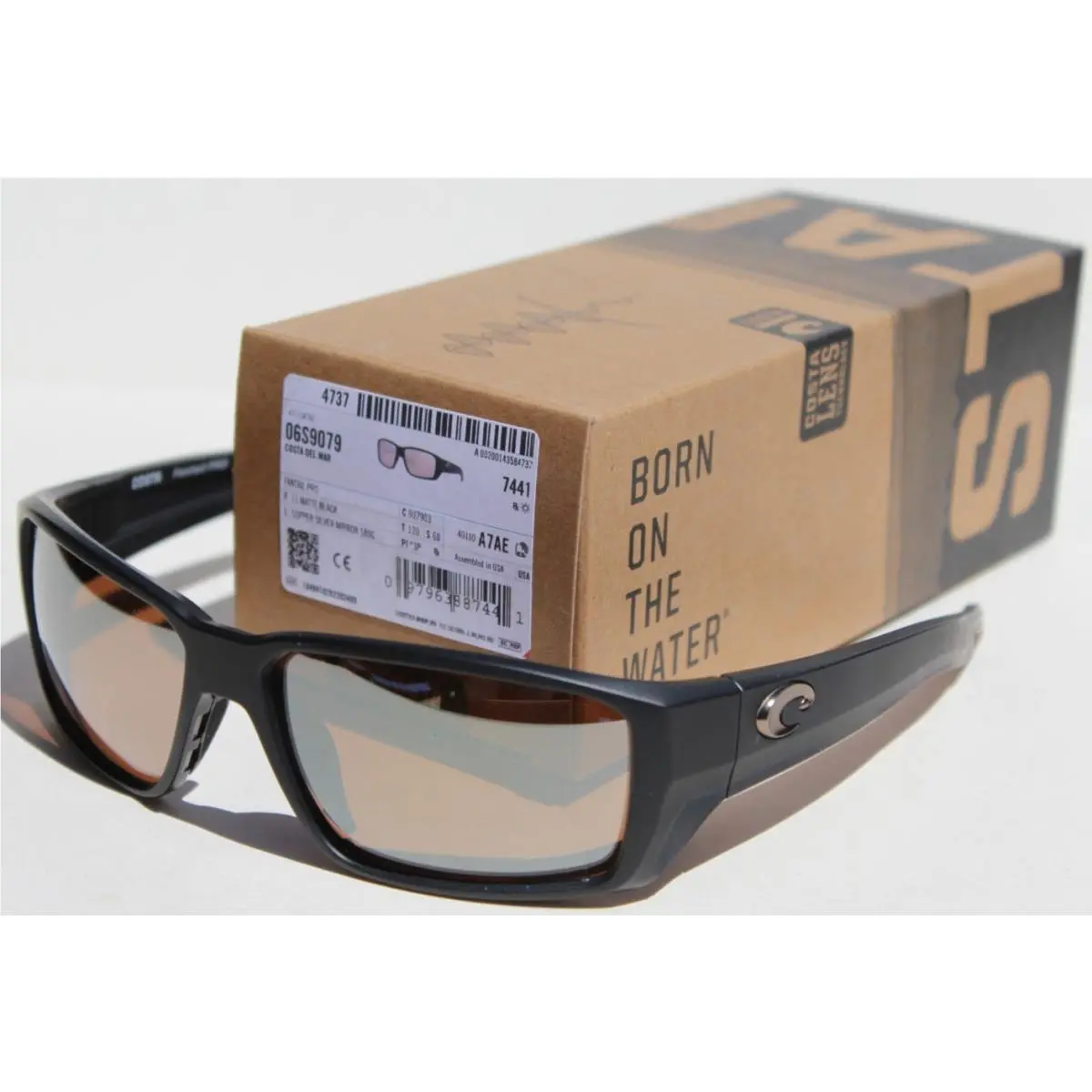 Costa Del Mar Fantail Pro 580G Polarized Sunglasses Black/copper Silver