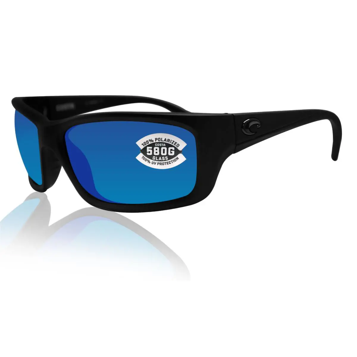 Costa Del Mar Jose Blackout Frame Blue Mirror 580G Glass Polarized Lens