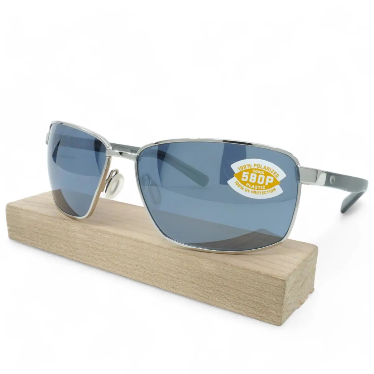 6S4008-12 Unisex Costa Ponce Polarized Sunglasses - Frame: Silver, Lens: Silver