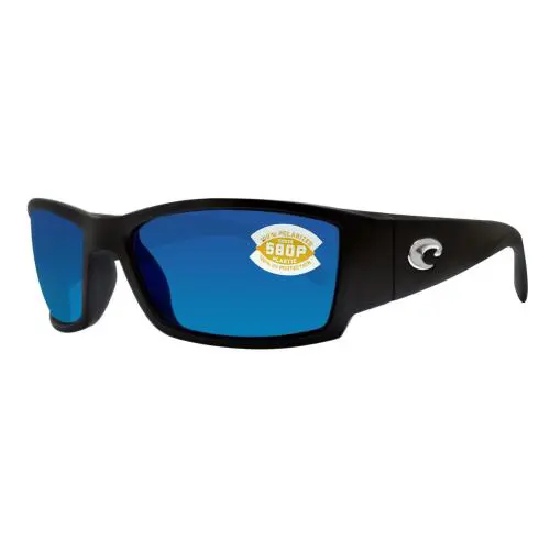 Costa Del Mar Corbina Matte Black Frame Blue Mirror 580P Plastic Polarized Lens
